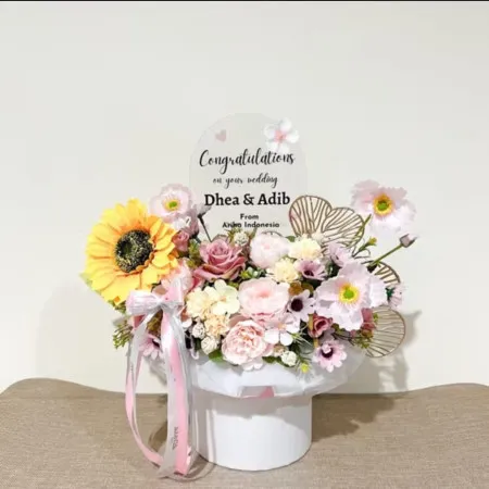 Bloom Box Akrilik Ucapan Wedding Sidenreng Rappang